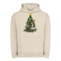 Pigment French Oak hunting christmas tree Urban Hoodie - MaliasSmallBusiness