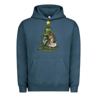Pigment Midnight Navy hunting christmas tree Urban Hoodie - MaliasSmallBusiness