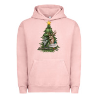 Pigment Salmon hunting christmas tree Urban Hoodie - MaliasSmallBusiness