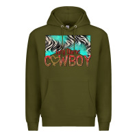 Army Green hey there cowboy Premium Hoodie - texasbilliewilder
