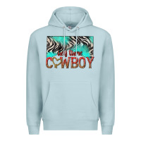Blue Mist hey there cowboy Premium Hoodie - texasbilliewilder