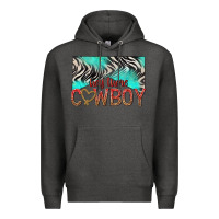 Charcoal Heather hey there cowboy Premium Hoodie - texasbilliewilder