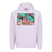 Lilac hey there cowboy Premium Hoodie - texasbilliewilder