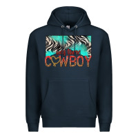 Navy hey there cowboy Premium Hoodie - texasbilliewilder