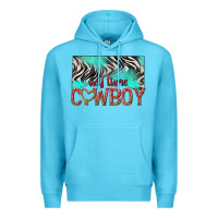 Ocean Blue hey there cowboy Premium Hoodie - texasbilliewilder