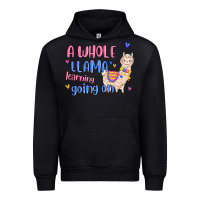 Black a whole llama learning going on Urban Hoodie - MaliasSmallBusiness