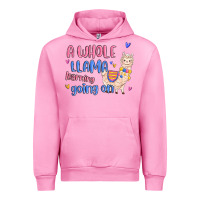Fuchsia Pink a whole llama learning going on Urban Hoodie - MaliasSmallBusiness