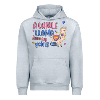 Heather Grey a whole llama learning going on Urban Hoodie - MaliasSmallBusiness