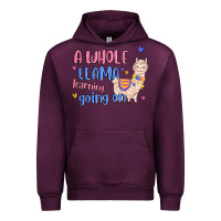 Mauve Wine a whole llama learning going on Urban Hoodie - MaliasSmallBusiness