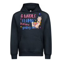 Navy a whole llama learning going on Urban Hoodie - MaliasSmallBusiness