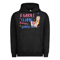 Pigment Black a whole llama learning going on Urban Hoodie - MaliasSmallBusiness