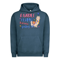 Pigment Midnight Navy a whole llama learning going on Urban Hoodie - MaliasSmallBusiness