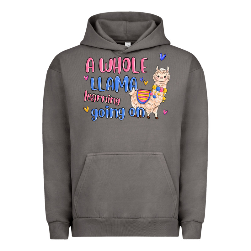 A Whole Llama Learning Going On Urban Hoodie by MaliasSmallBusiness | Teevron