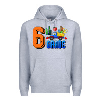 Heather Grey Sixth Grade Premium Hoodie - RanaPortraitStore