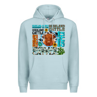Blue Mist highland cattle Premium Hoodie - texasbilliewilder