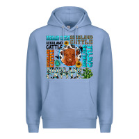 Colony Blue highland cattle Premium Hoodie - texasbilliewilder