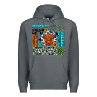 Rock highland cattle Premium Hoodie - texasbilliewilder