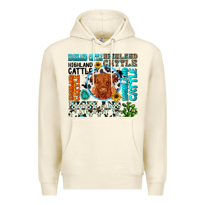 Highland Cattle Premium Hoodie by texasbilliewilder | Teevron