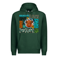 Sports Green highland cattle Premium Hoodie - texasbilliewilder
