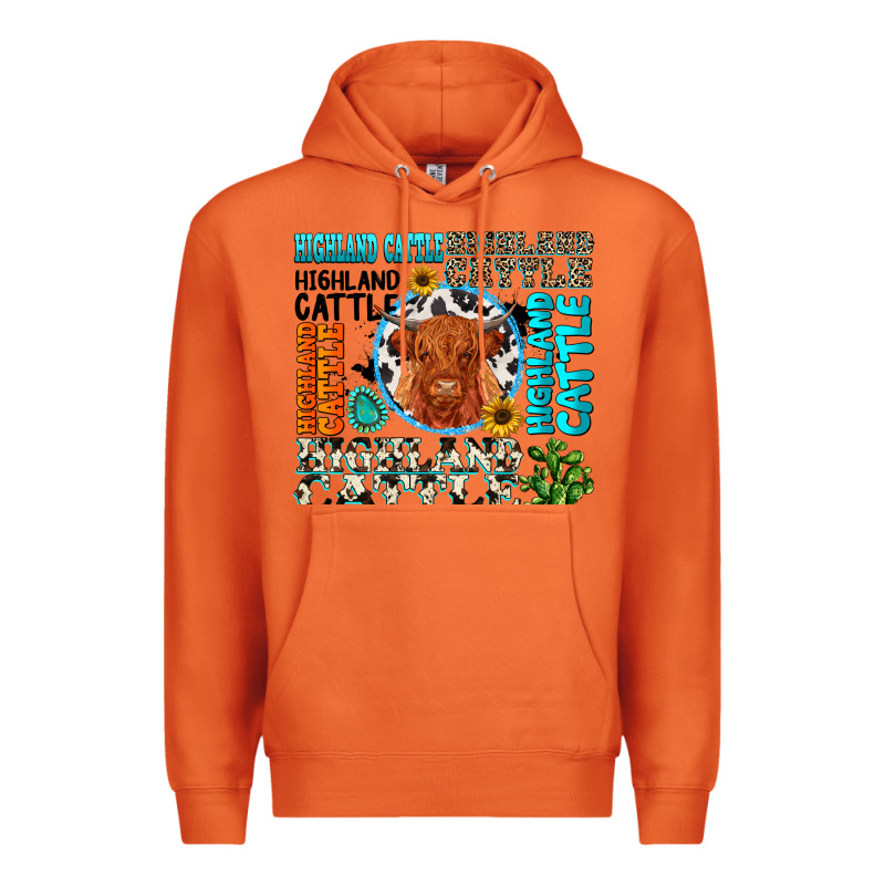 Highland Cattle Premium Hoodie by texasbilliewilder | Teevron