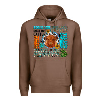 Chestnut highland cattle Premium Hoodie - texasbilliewilder