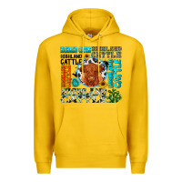 Lemon highland cattle Premium Hoodie - texasbilliewilder