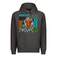 Smoke highland cattle Premium Hoodie - texasbilliewilder