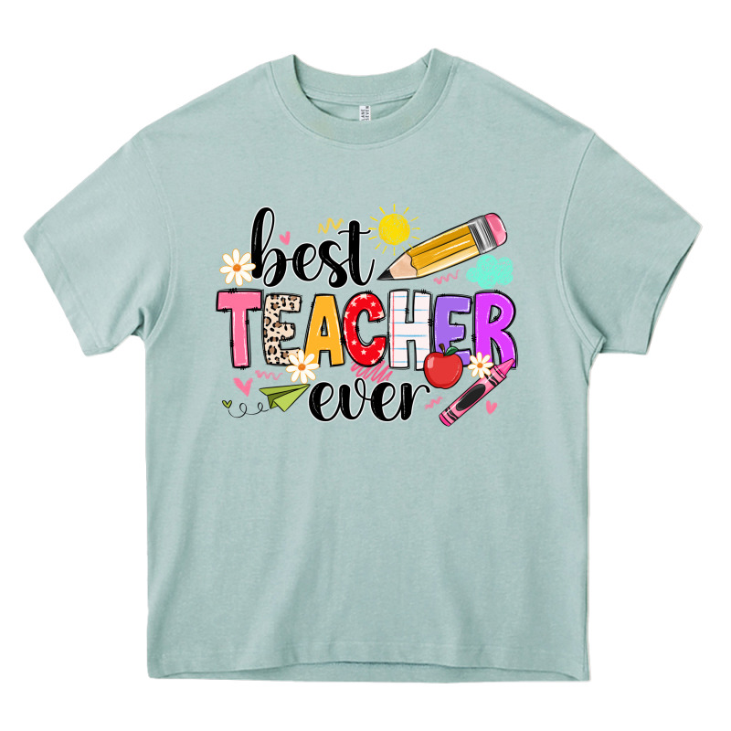 Ibest Teacher Ever Heavy Core Tee by CowhideDigitalArt | Teevron