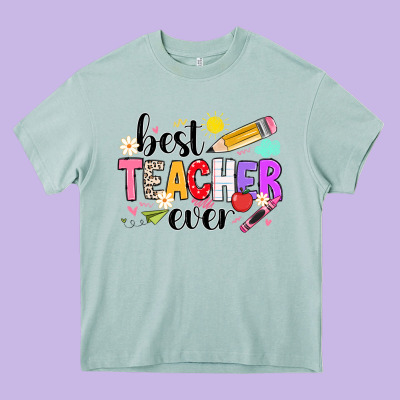 Ibest Teacher Ever Heavy Core Tee Designed By Cowhidedigitalart