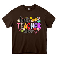 Chocolate Brown iBest Teacher Ever Heavy Core Tee - CowhideDigitalArt