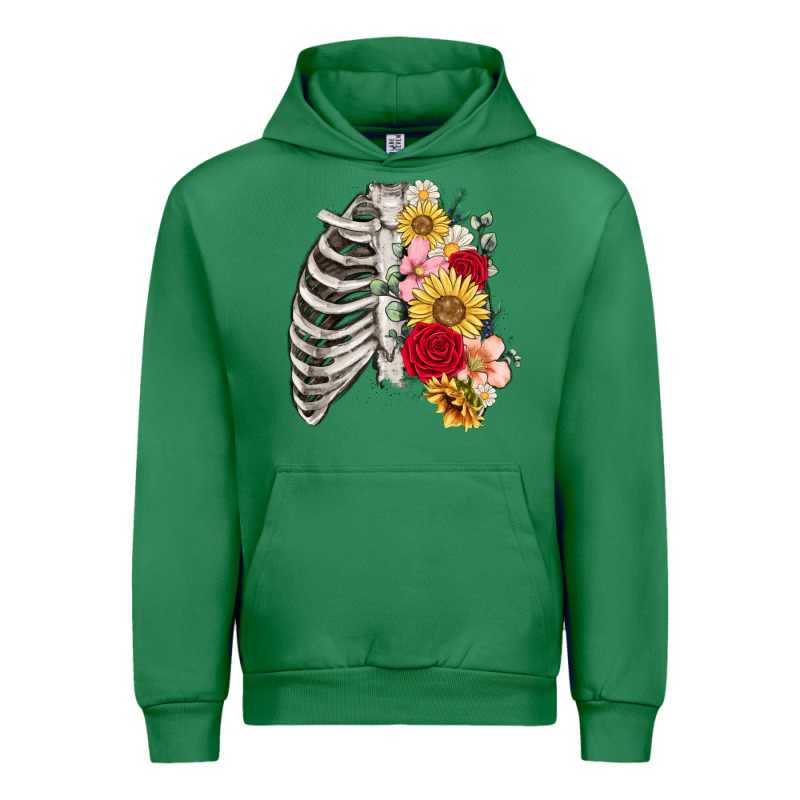 Floral Ribcage Urban Hoodie by MaliasSmallBusiness | Teevron