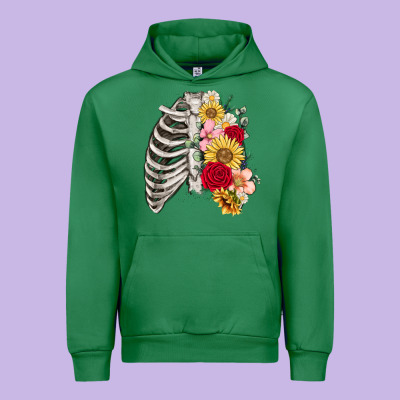 Urban Hoodie floral ribcage