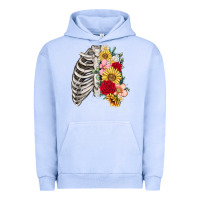 Pigment Grape Ice floral ribcage Urban Hoodie - MaliasSmallBusiness