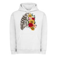 Pigment Lunar Rock floral ribcage Urban Hoodie - MaliasSmallBusiness