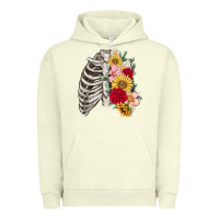 Pigment Pistachio floral ribcage Urban Hoodie - MaliasSmallBusiness