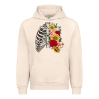 Sandshell floral ribcage Urban Hoodie - MaliasSmallBusiness