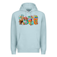 Blue Mist hippie coffee cups Premium Hoodie - texasbilliewilder