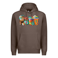 Coffee hippie coffee cups Premium Hoodie - texasbilliewilder