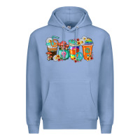 Colony Blue hippie coffee cups Premium Hoodie - texasbilliewilder