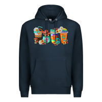 Navy hippie coffee cups Premium Hoodie - texasbilliewilder