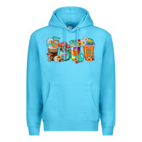 Ocean Blue hippie coffee cups Premium Hoodie - texasbilliewilder