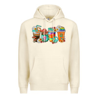 Sandshell hippie coffee cups Premium Hoodie - texasbilliewilder