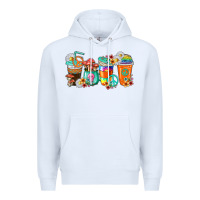 White hippie coffee cups Premium Hoodie - texasbilliewilder
