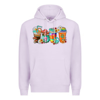 Lilac hippie coffee cups Premium Hoodie - texasbilliewilder