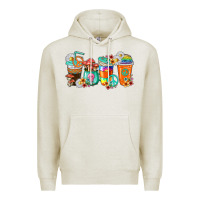 Oatmeal Heather hippie coffee cups Premium Hoodie - texasbilliewilder