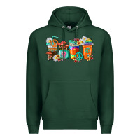 Sports Green hippie coffee cups Premium Hoodie - texasbilliewilder