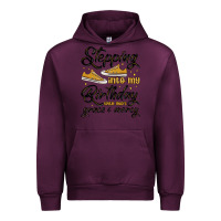 Mauve Wine stepping into my birthday with god s grace and mer Urban Hoodie - MaliasSmallBusiness