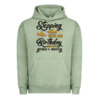 Pigment Oil Green stepping into my birthday with god s grace and mer Urban Hoodie - MaliasSmallBusiness