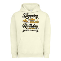 Pigment Pistachio stepping into my birthday with god s grace and mer Urban Hoodie - MaliasSmallBusiness