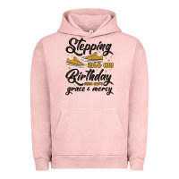 Pigment Salmon stepping into my birthday with god s grace and mer Urban Hoodie - MaliasSmallBusiness